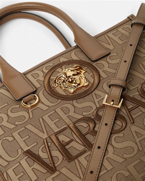 versace icon tote bag|Versace allover small tote bag.